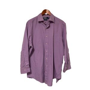 Polo by Ralph Lauren Regent Classic Fit Button Down Dress Shirt Purple 16 1/2